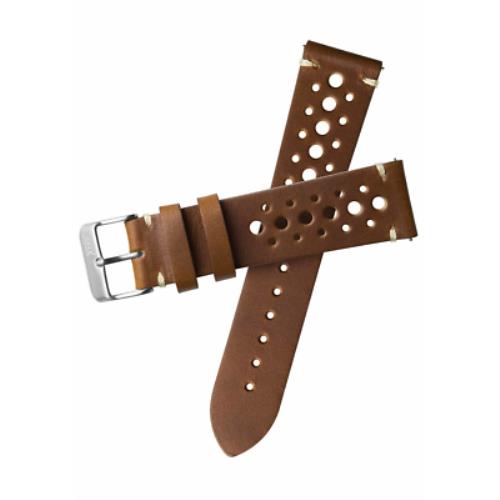 Xeric 20mm Horween Leather Racing Tan Strap Silver Buckle