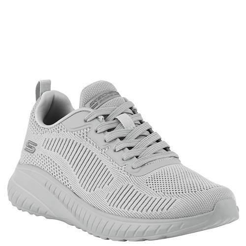 Womens Skechers Bobs Squad Chaos-face Off Sneaker Light Grey Mesh Shoes