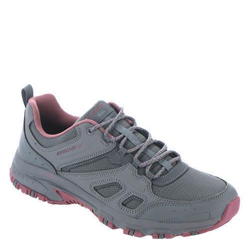 Womens Skechers Sport Hillcrest-pathway Finder Charcoal Leather Shoes Medium/Regular (M)