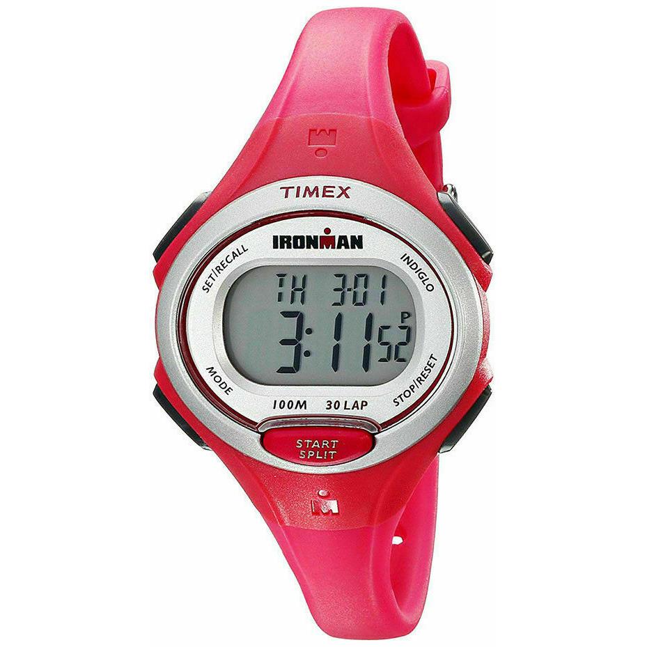 Timex Women`s Ironman 30 Lap Digital 100m Pink Resin Watch TW5K90300