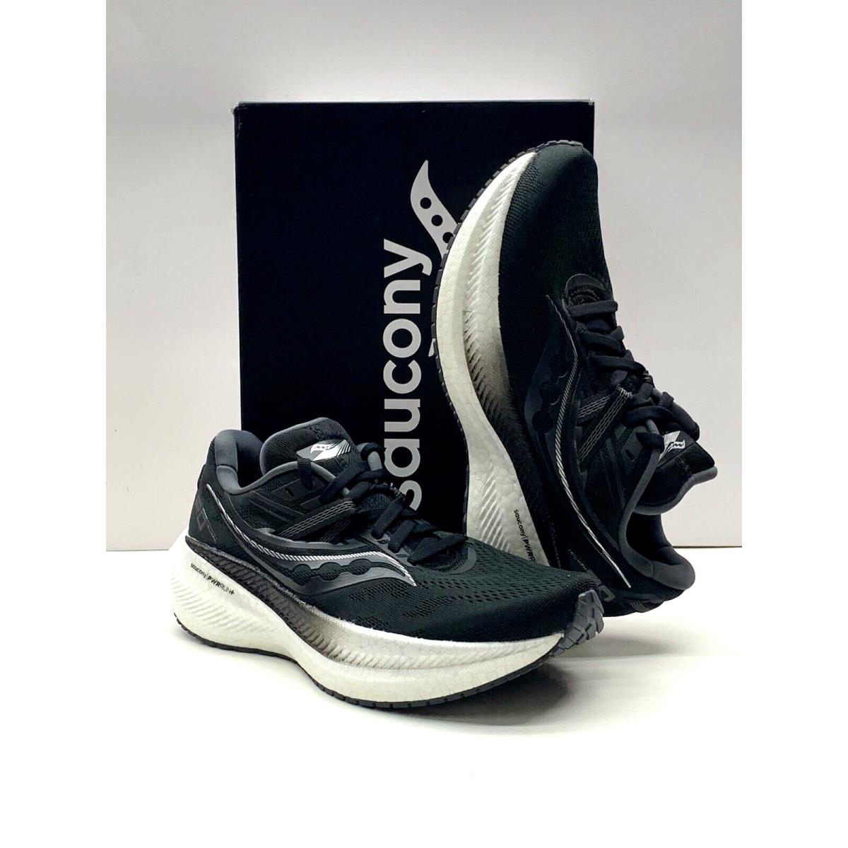 Saucony Triumph 20 S10759-10 Black/white Medium Women`s Running Shoes Size:6.5