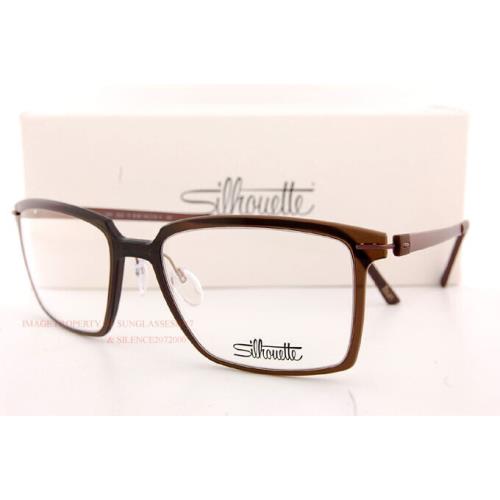 Silhouette Eyeglass Frames Infinity View 2922 6140 Simply Brown Men Women