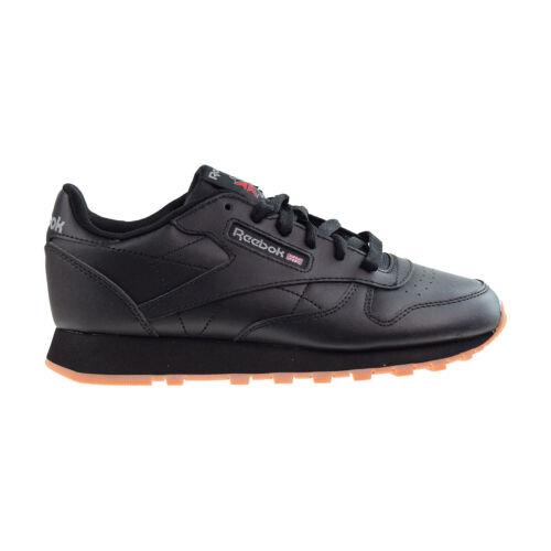 Reebok Classic Leather Big Kids` Shoes Core Black-gum GZ6093 - Core Black-Gum