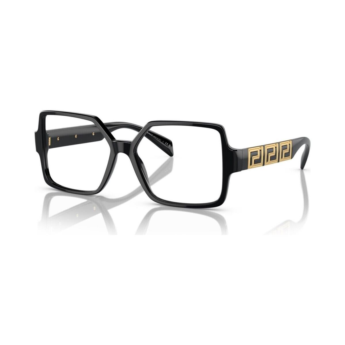 Versace VE3337 GB1 53 Black Eyeglasses Optical Frame