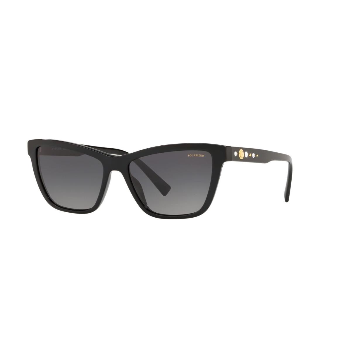 Versace Sunglasses VE4354B GB1T3 Black / Grey Gradient Dark Grey Polarized Lens