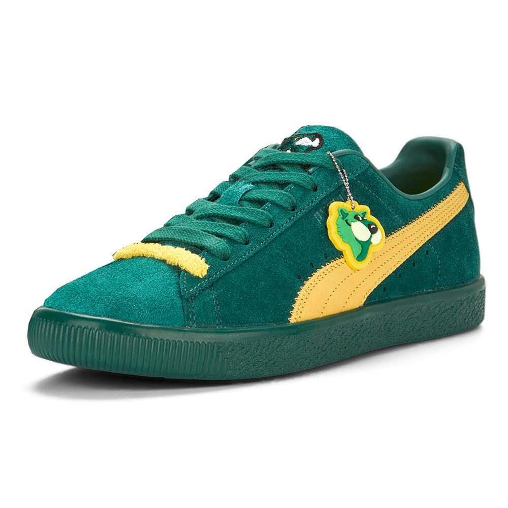 Puma Clyde Super Lace Up Clyde Super Lace Up Mens Green Sneakers Casual Shoes 38634901 - Green