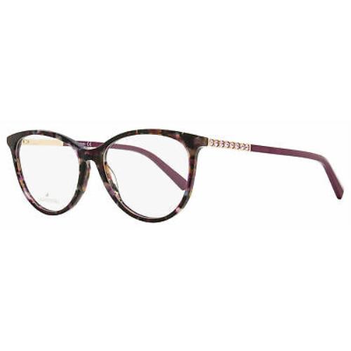 Swarovski Oval Eyeglasses SK5396 55B Violet Havana 52mm