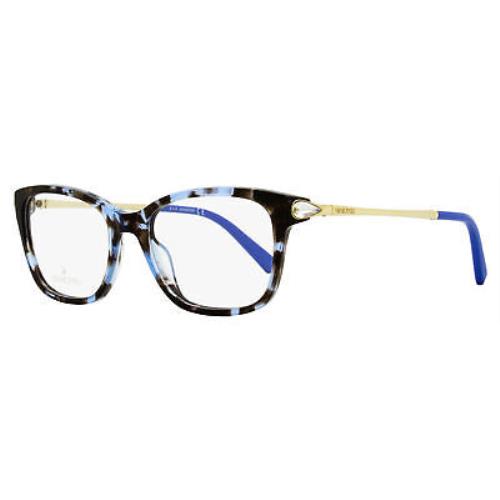 Swarovski Rectangular Eyeglasses SK5350 55A Blue Havana 49mm