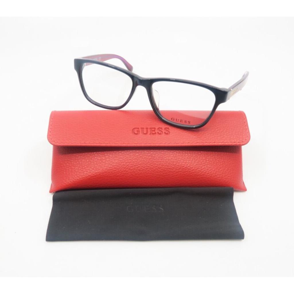 Guess GU2597-D/V 001 53mm Glossy Black Square Unisex Eyeglasses