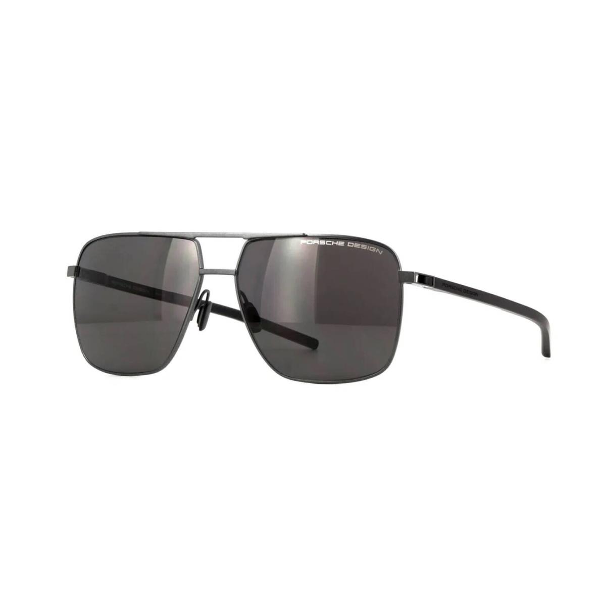 Porsche Design P8963 Metallic Gunmetal Grey/grey Polarized A416 Sunglasses