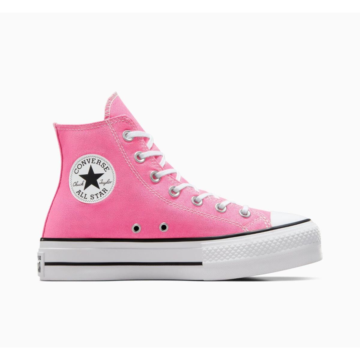 Converse Women`s Chuck Taylor All Star Lift Platform Canvas High-top Shoes Pink