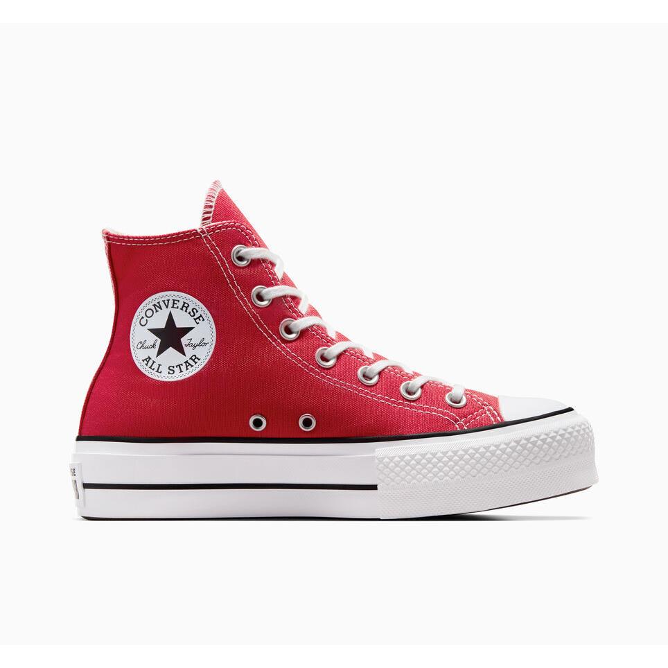 Converse Women`s Chuck Taylor All Star Lift Platform Canvas High-top Shoes Red