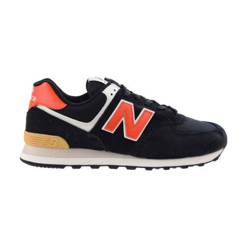 New Balance 574 Xtra Wide 4E Men`s Shoes Black-orange ML574-ML2-4E