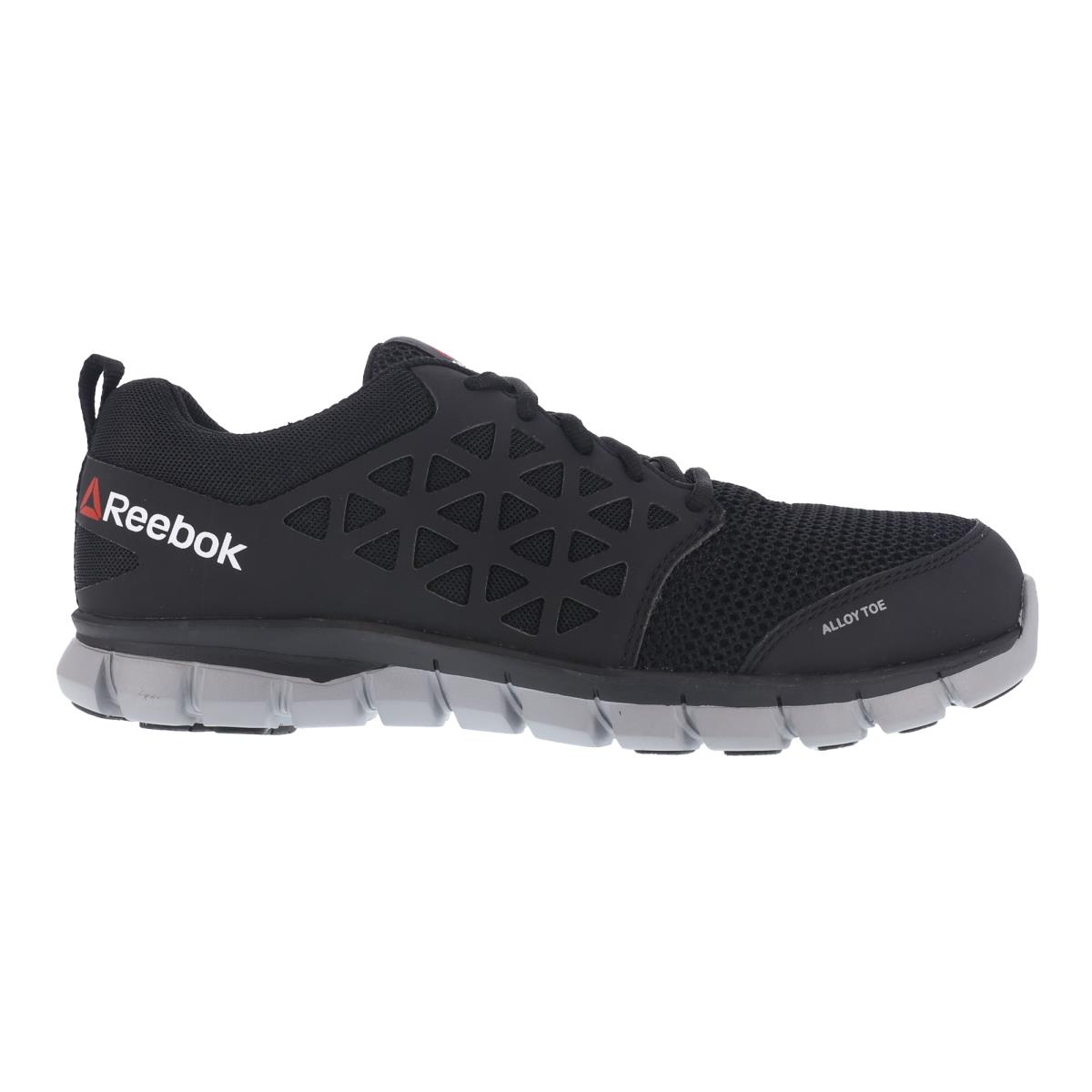 Reebok Mens Black Mesh Work Shoes Sublite Oxford 4 M