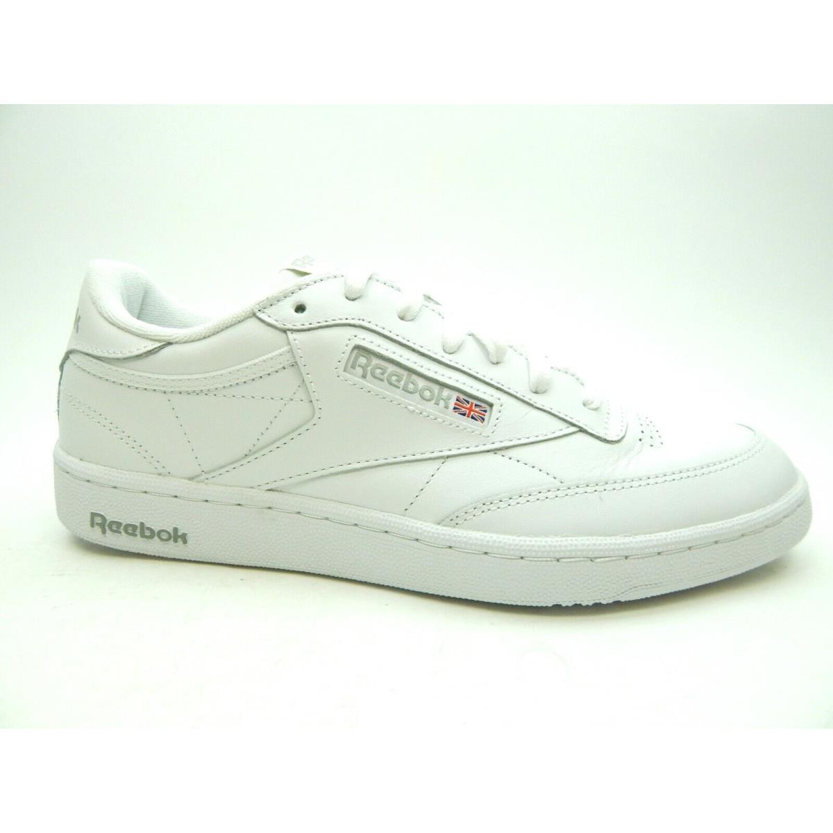 Reebok Men`s Club C 85 Hommes AR0455 Classic White Sheer Grey Shoes Size 8.5