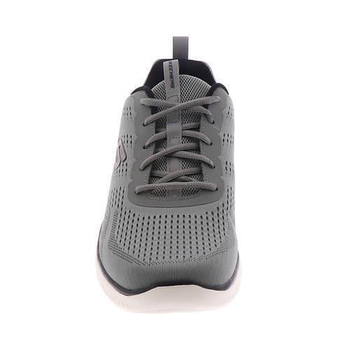 Mens Skechers Sport Summits-torre Grey Black Mesh Shoes - Grey