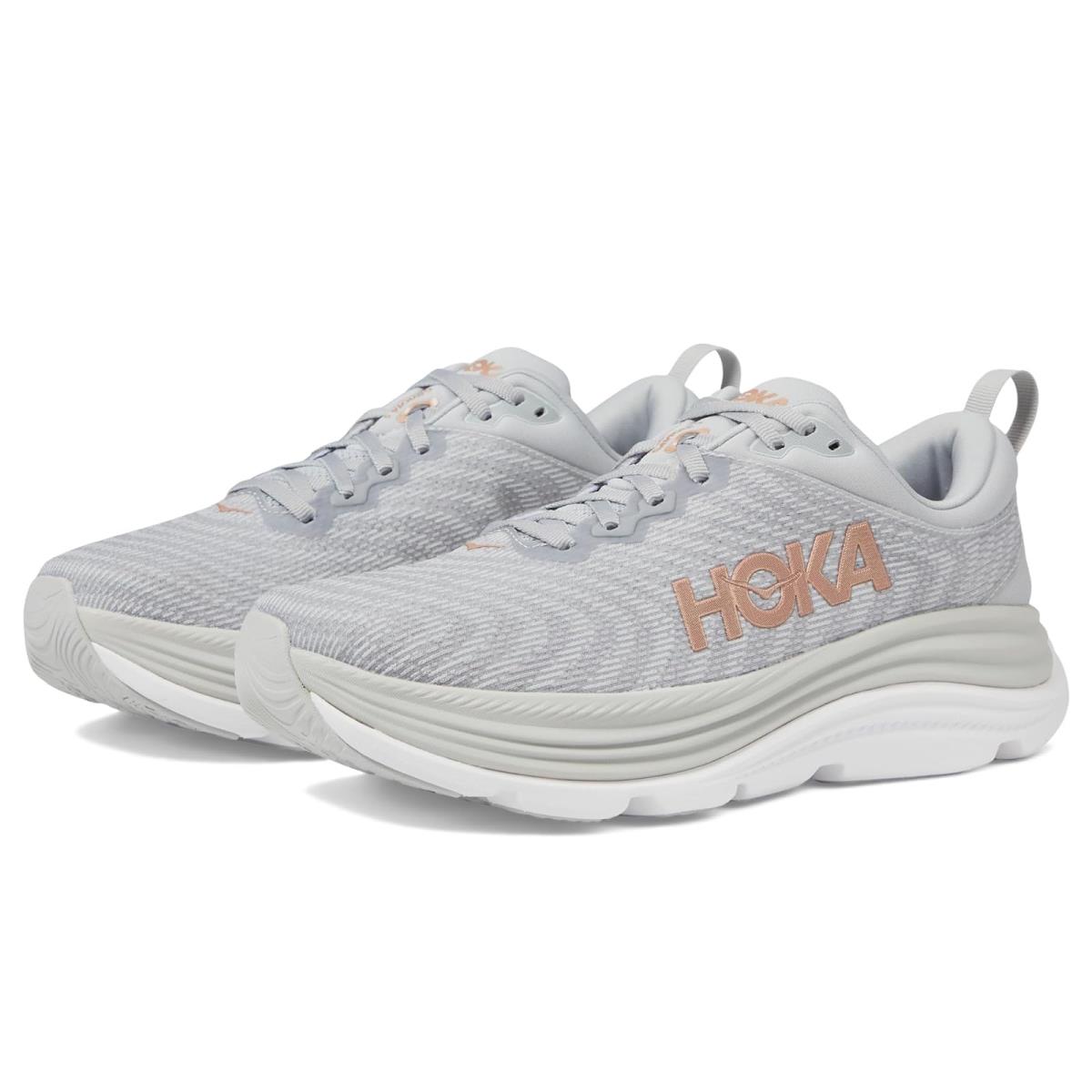 Woman`s Sneakers Athletic Shoes Hoka Gaviota 5 Harbor Mist/Rose Gold