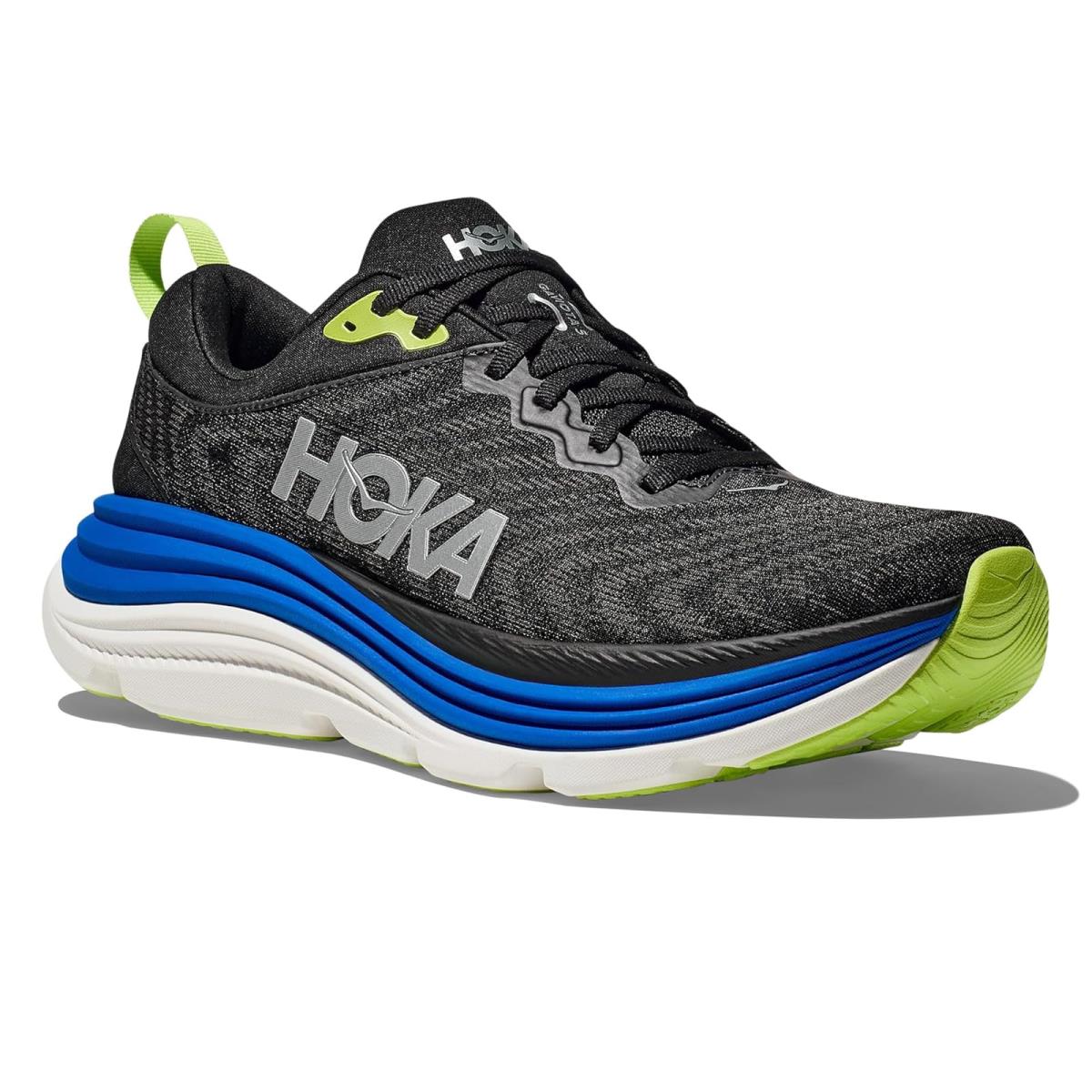 Man`s Sneakers Athletic Shoes Hoka Gaviota 5 Black/Electric Cobalt