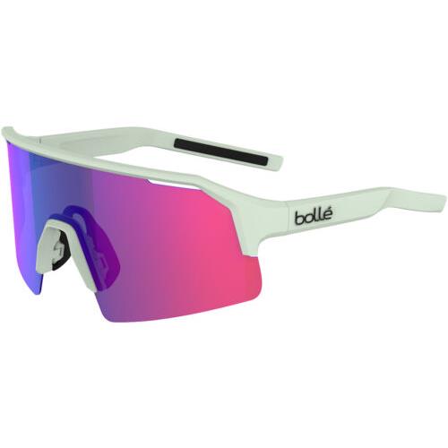 Bolle C-shifter Semi-rimless Sport Shield Sunglasses w/ Volt Lens - BS005 Taiwan Creator Green Matte/Volt Ultraviolet (006)