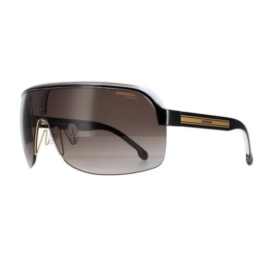 Carrera Topcar 1/N 2M2 HA Sunglasses Black Gold Frame Brown Gradient Lenses 99mm