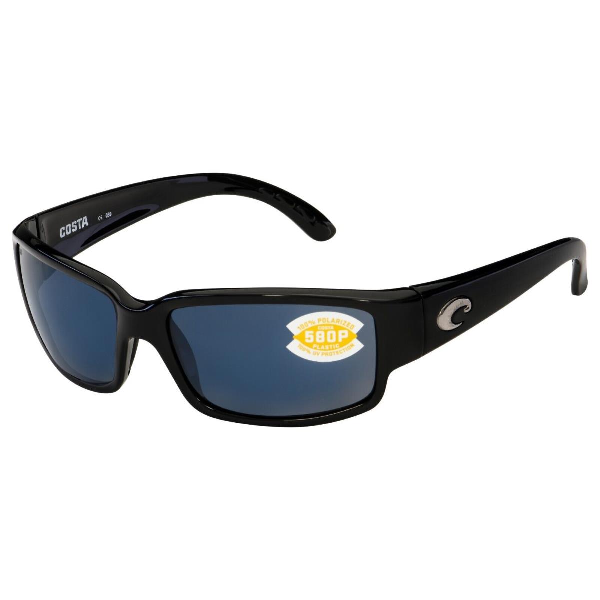Costa Del Mar CL 11 Ogp Caballito Sunglasses Shiny Black Gray Polarized Lens - Frame: Shiny Black, Lens: Polarized Gray 580P