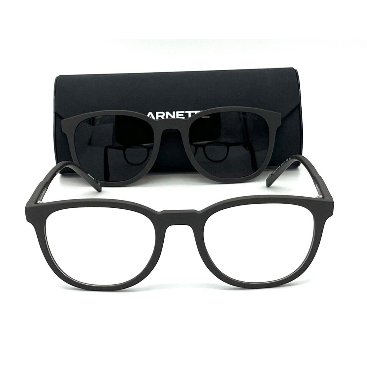 Arnette Momos AN4289 Matte Brown / Clear Lens + Brown Clip-on 53mm Eyeglasses
