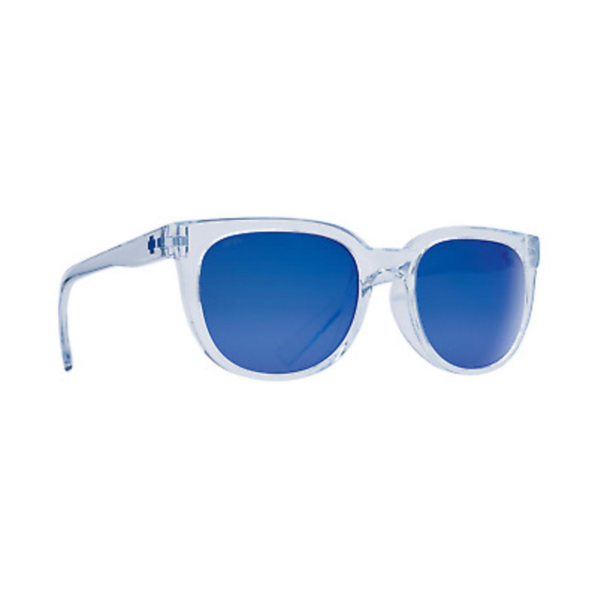 Spy Optic Bewilder Sunglasses Translucent Light Blue Gray w/ Navy Spectra Mirror