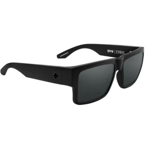 Spy Optic Cyrus Sunglasses - Soft Matte Black / Happy Boost Polar Black Mirror