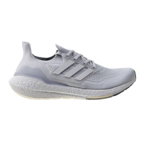 Adidas Ultraboost 21 Men`s Shoes Halo Silver-grey Two-solar Yellow FY0432