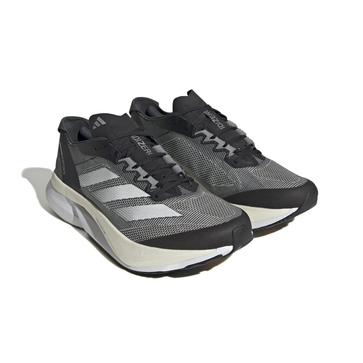 Man`s Sneakers Athletic Shoes Adidas Running Adizero Boston 12 Core Black/Footwear White/Carbon