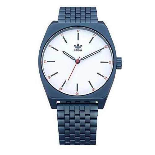 Adidas Men`s Process M1 Silver Dial Navy Stainless Steel Watch Z02 3032-00