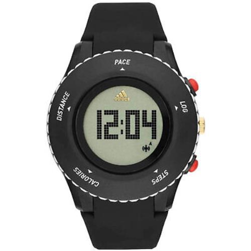 Adidas ADP3220 Sprung Men`s Sport Digital Chronograph Plastic Watch Black Strap