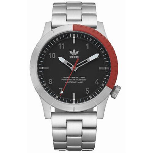 Adidas Z03 2958-00 Cypher M1 Men`s Analog Watch Silver-tone Steel Bracelet