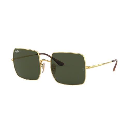 Ray-ban Square RB 1971 Gold/green 9147/31 Sunglasses