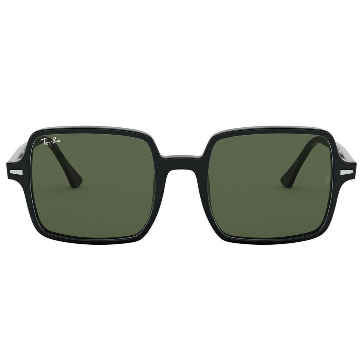 Ray-ban Square II RB 1973 Black/green 901/31 Sunglasses - Frame: Black, Lens: Green