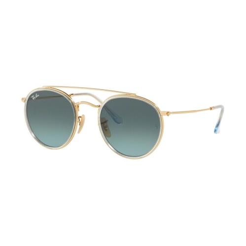 Ray-ban Double Bridge RB 3647N Gold/grey Shaded 9123/3M Sunglasses