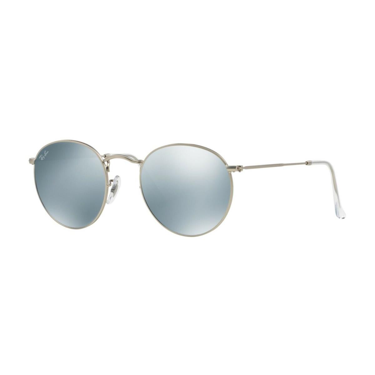 Ray-ban Round Metal RB 3447 Matte Palladium/silver Mirrored 019/30 Sunglasses - Frame: Matte Palladium, Lens: Silver Mirrored