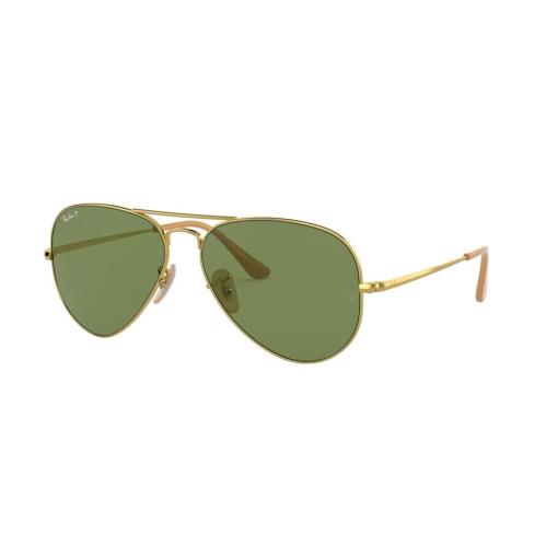 Ray-ban RB 3689 Gold/green Polarized 9064/O9 Sunglasses