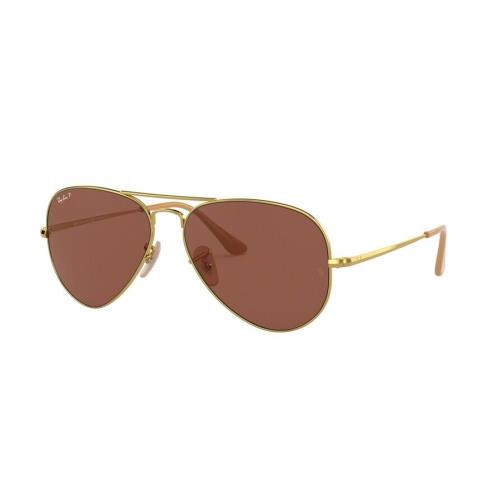 Ray-ban RB 3689 Gold/purple Polarized 9064/AF Sunglasses