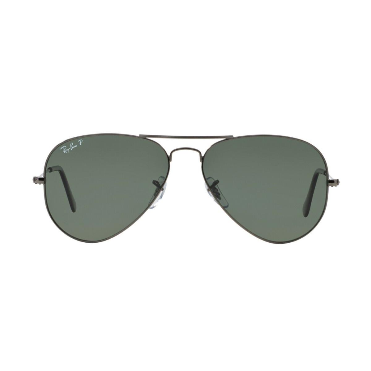 Ray-ban Aviator Large Metal RB 3025 Ruthenium/G15 Classic Green Polor Sunglasses