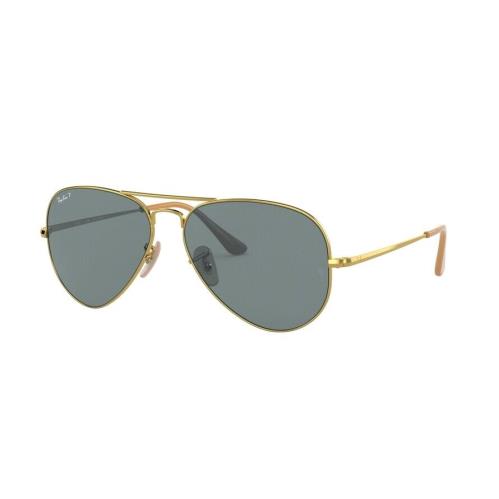 Ray-ban RB 3689 Gold/blue Polarized 9064/S2 Sunglasses