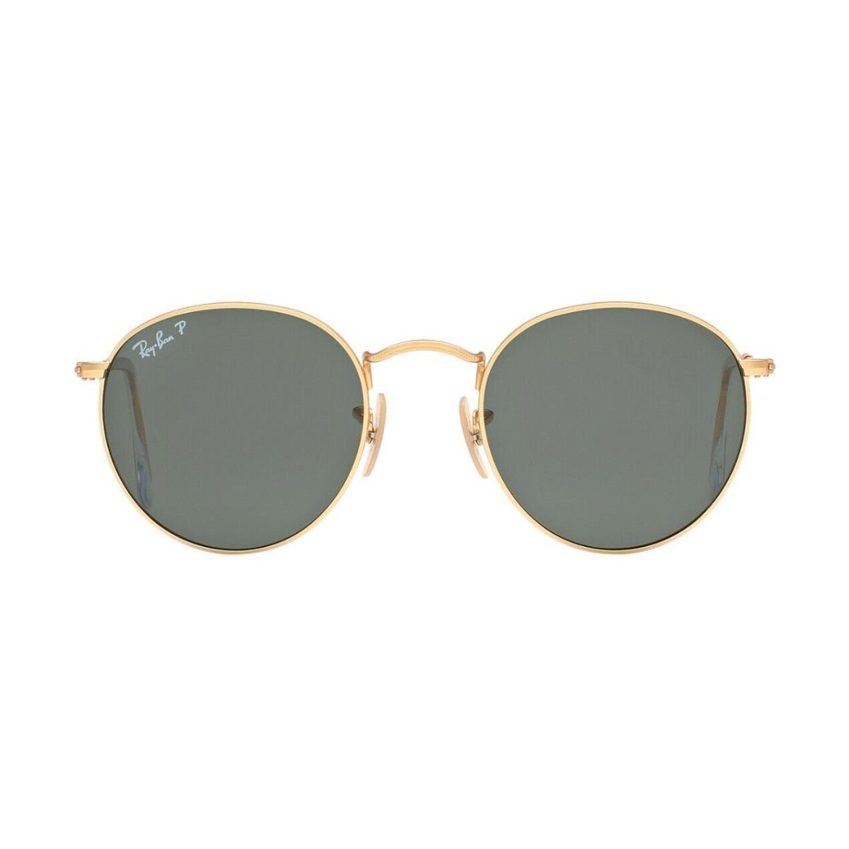 Ray-ban Round Metal RB 3447 Matte Gold/G-15 Classic Green Polarized Sunglasses