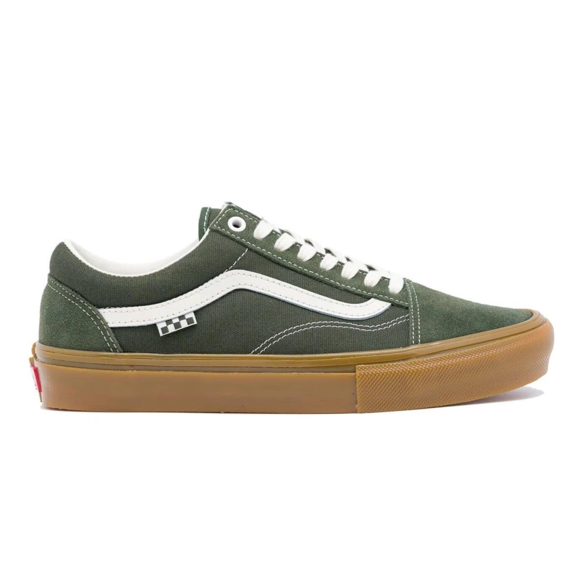 Size 9.5 Vans Skate Old Skool Forest Night / Gum Skate Shoes