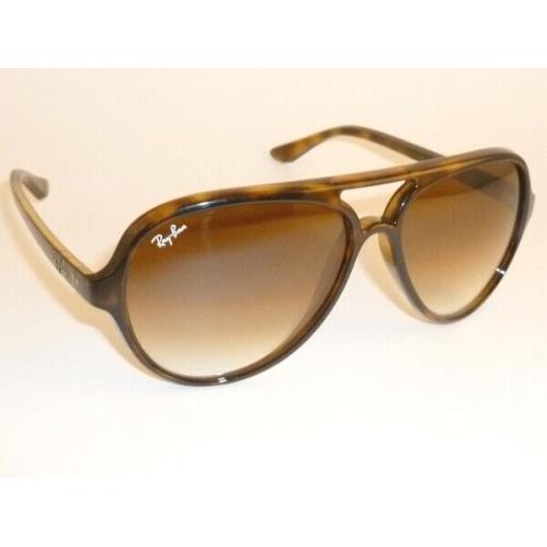 Ray Ban Sunglasses Cats 5000 Tortoise RB 4125 710/51 Gradient Brown Lenses