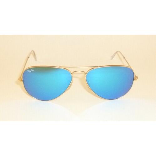 Ray-Ban sunglasses  - Matte Gold Frame, Blue Mirror ( Flash Lenses ) Lens 0