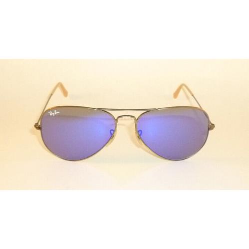 Ray-Ban sunglasses  - Brushed Bronze Frame, Light Blue/Violet Mirror Coating Lens 0