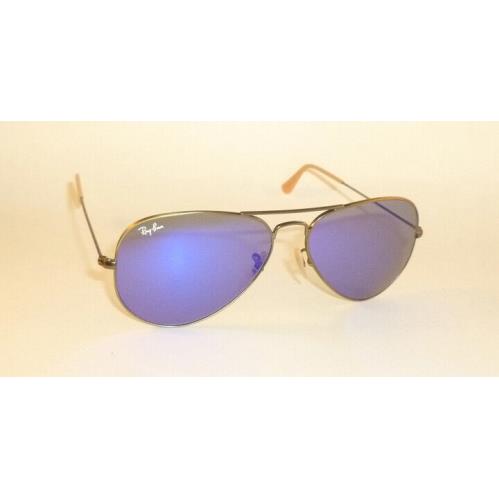Ray-Ban sunglasses  - Brushed Bronze Frame, Light Blue/Violet Mirror Coating Lens 1