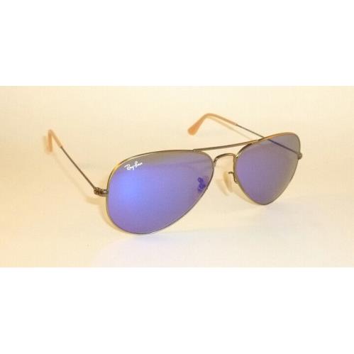 Ray-Ban sunglasses  - Brushed Bronze Frame, Light Blue/Violet Mirror Coating Lens 2