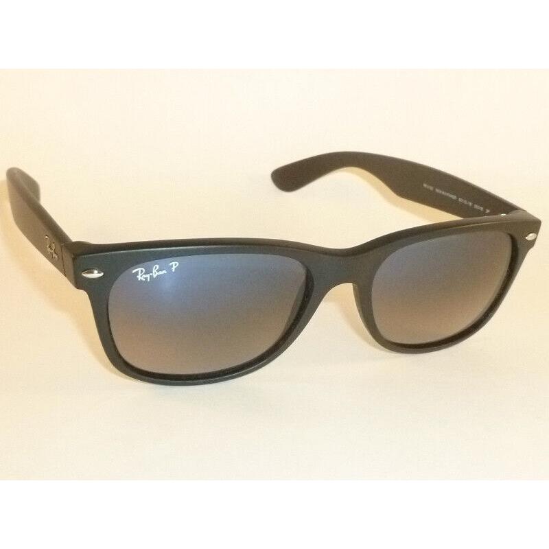 Ray Ban Sunglasses Wayfarer Matte Black RB 2132 601S/78 Polarized Lens 55mm
