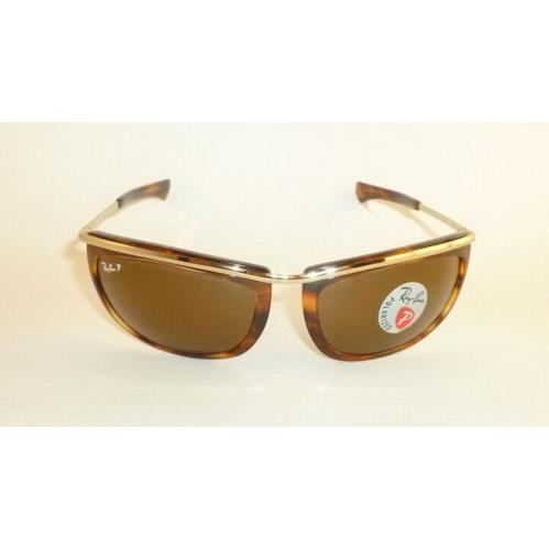 Ray-Ban sunglasses  - Striped Havana & Gold Frame, Polarized Brown Lens 0